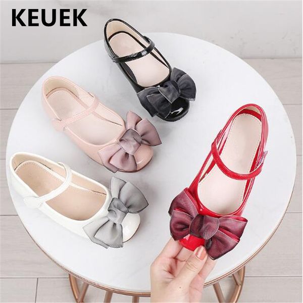 

new spring/autumn leather shoes baby girls fashion bow breathable flats comfortable toddler shoes baby kids princess dance 02c, Black;grey