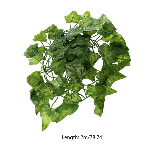 

рептилии террариум box искусственные vine украшения ящерица зеленые листья поддельные растения рептилии supplies