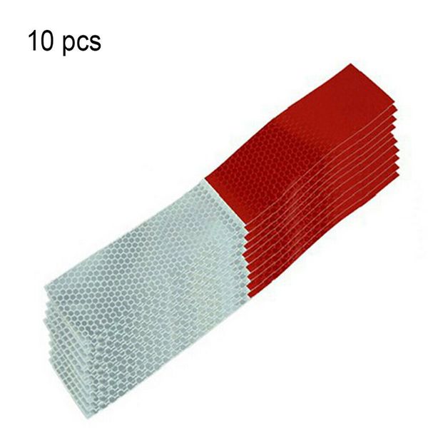 

10pcs car reflective sticker night driving safety secure red white sticker 4.5*30cmwarning strip reflective truck auto supplies