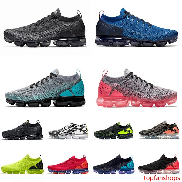 

fly cushion black volt knit 2.0 mens running shoes gym blue punch laser orange men women sports sneakers size 36-45