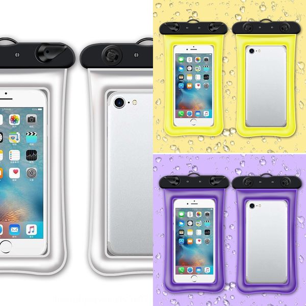 

children's floating air inflatable touch waterproof phone bag screen swimming transparent waterproof mobile phone bag mobile