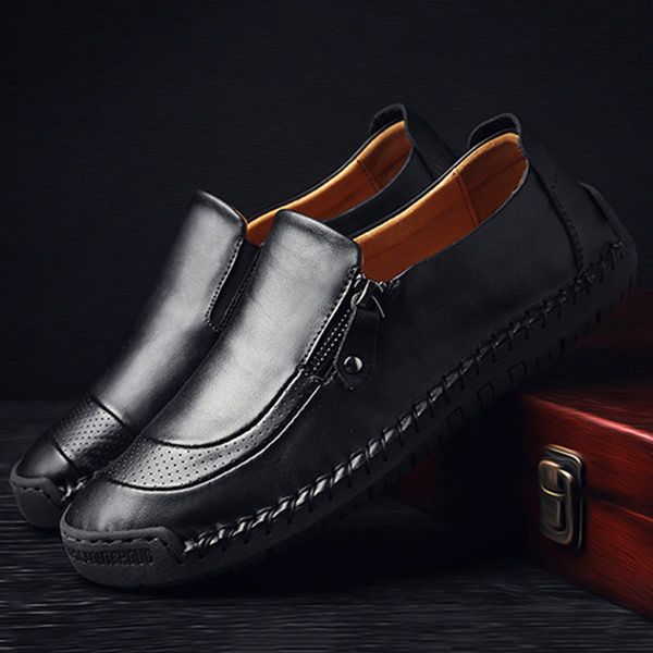 

comfortable loafers mens moccasins casual men shoes cc-313, Black