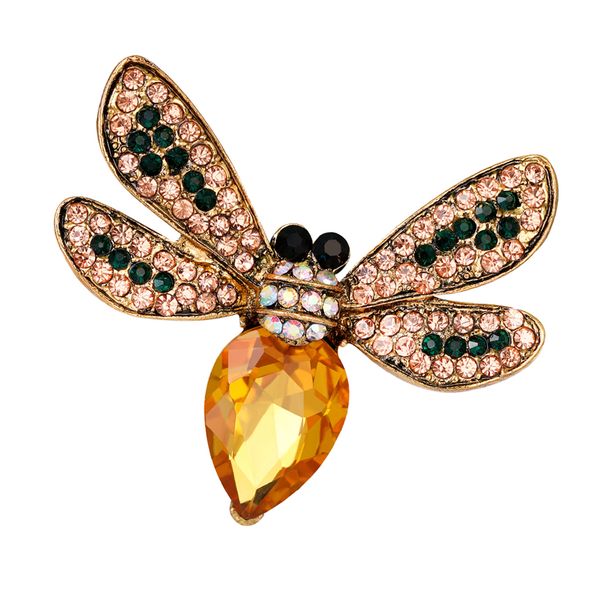 

fashion animal insect brooch pin alloy rhinestone personality brooch, Gray