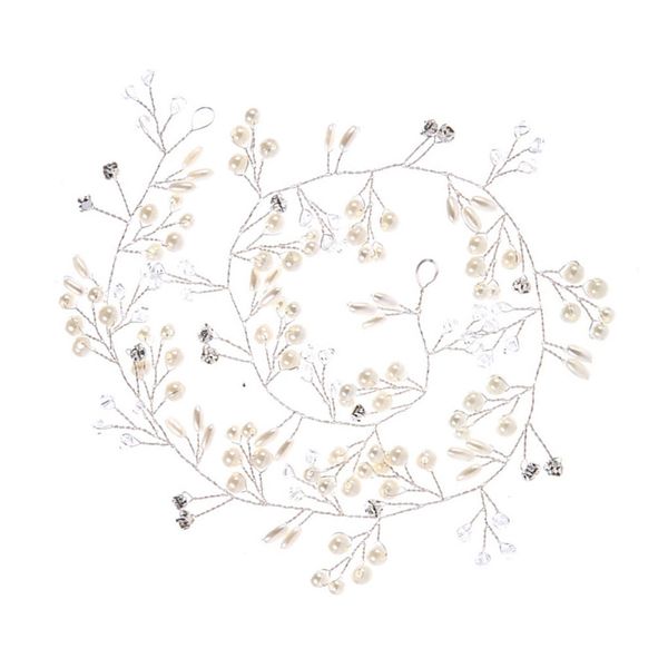 

new bridal headband hair vine vintage crystal headdress pearl headpiece wedding rhinestone head band accessories