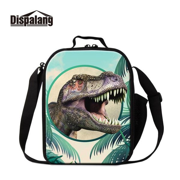 

оптовая настройка динозавр логотип слова портативный обед сумки с боковой мешок изолированный кулер мешок тепловые контейнеры перевозка груз, Blue;pink