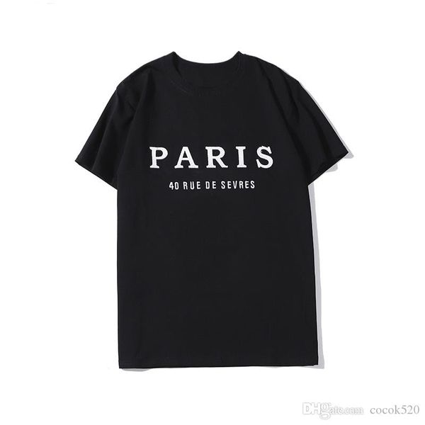 

20ss luxury mens designer t shirt fashion paris men women couples casual t shirt black white designer shirts size s-xxl, White;black