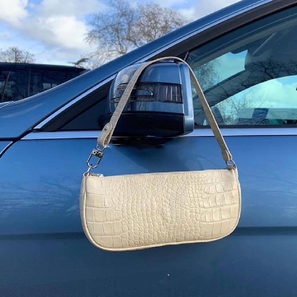

korean brand vintage leather women handbag designer crocodile pattern shoulder bags famale purses baguette party clutch bag