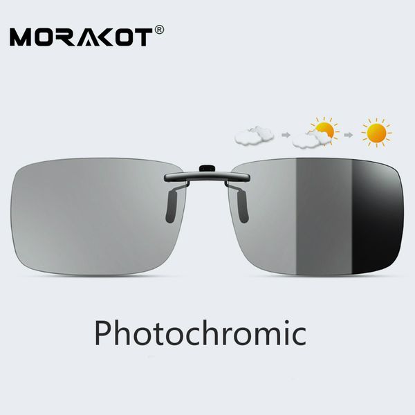 

morakot pchromic eyeglass clip on glasses anti-uva anti-uvb ultra-light driving polarized clip on sunglasses jp01289, White;black