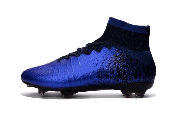 

mens/woman/kids football boots superfly v tf/ic/fg soccer shoes ronaldo cr7 fg sea blue soccer cleat