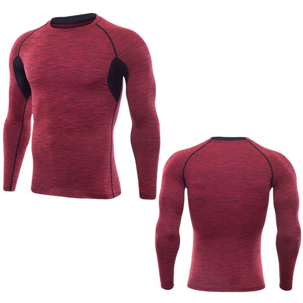 

clothing long sle men comp shirs tight tshit long sleeve them under fitns base layer weight liftin wear ig, Black;blue