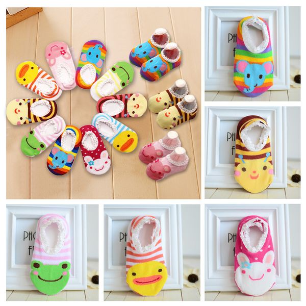 

5pairs/lot cotton lace decoration child slip-resistant floor socks baby cartoon socks thin infant sock, Pink;yellow