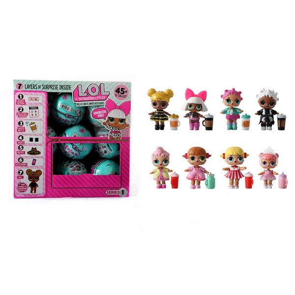 

оптовые русалка кукла серии 18pcs набор фигурок шар кукла рождественский подарок игрушку девочек dhl бесплатно