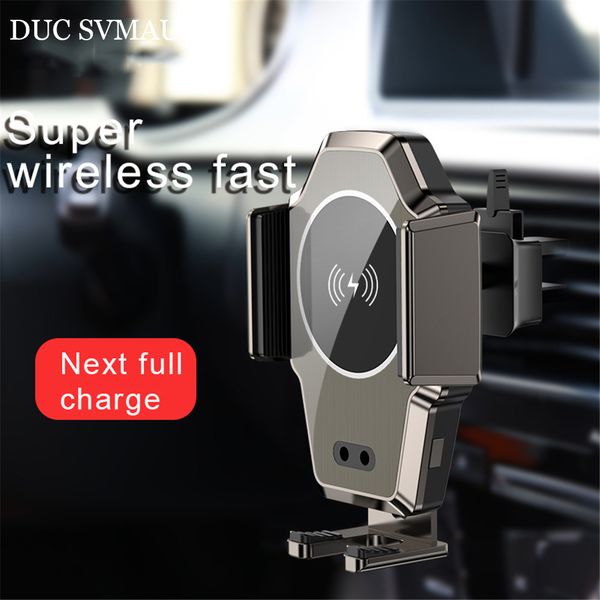 

дюк svmau портативный беспроводной автомобильное зарядное устройство смарт инфракрасная автоматическая индукция воздуха на выходе держатель