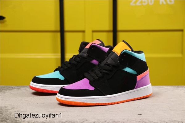 

wholesale 2019 new discount black purple blue i 1s men women high basketball shoes outdoor trainers size 5.5-12