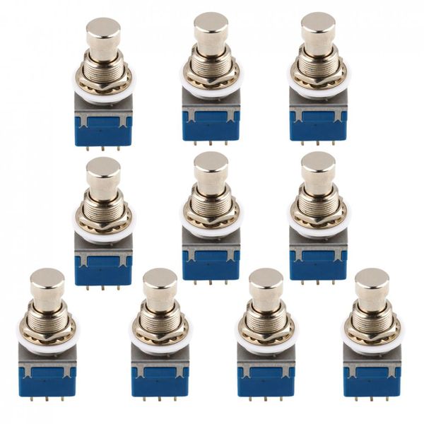 

9-pin electric bass guitar effects stomp switch footswitch blue pack of 10