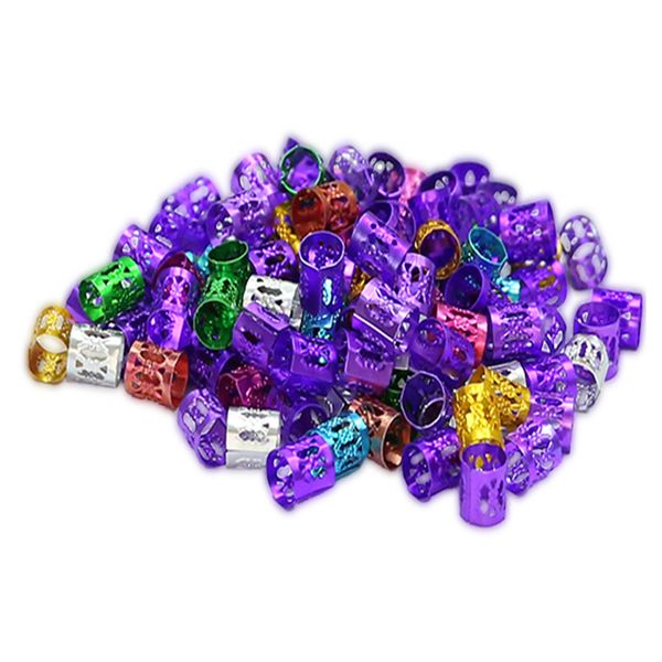 

dirty braids hair clasps hollow embossed aluminum rings hair clasps diy accessories wigs accessories aluminum, Black