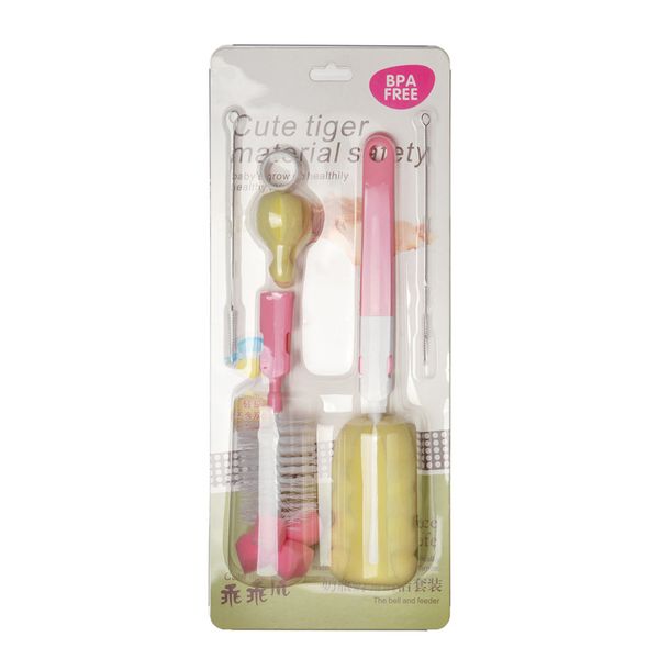 

yooap 5 piece bottle brush 360 degree sponge bottle brush with nipple brush straw five piece