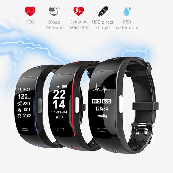 

p3 smart wristbands solid color rectangular screen wristbands heart rate monitoring multifunction