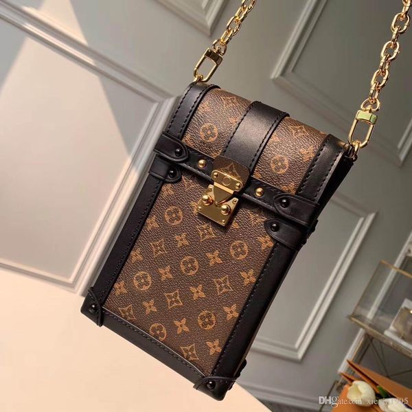

New tyle fa hion mobile phone bag monogrram canva chain bag women me enger bag fa hion cro body bag cellphone pouch m63913