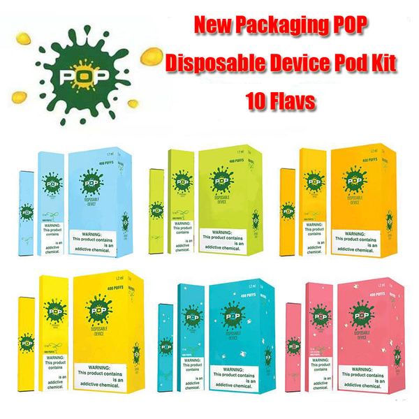 

Новый пакет POP одноразовое устройство Pod Starter Kit 280mah аккумулятор 1.2 мл картридж Vape Pen PK Puff Bar Eon с кодом безопасности