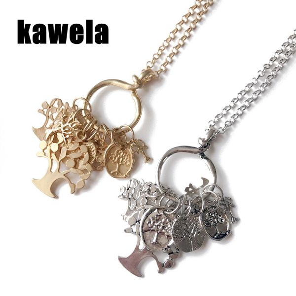 

new long pendant charm necklace, Silver