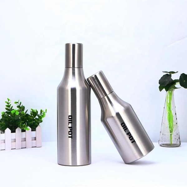 

stainless steel olive oil/sauce dispenser edible oil container leak-proof oil bottle essential with precise pouring spout