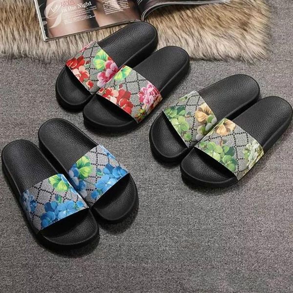 

men women slide sandals designer shoes luxury slide summer fashion wide flat slippery with thick sandals slipper flip flops size 36-45, Black