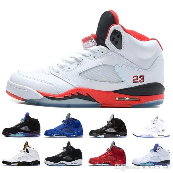 

shoes basketball 5 men sneaker international flight og black metallic fire red blue suede olympic gold white cement trainer sports shoes