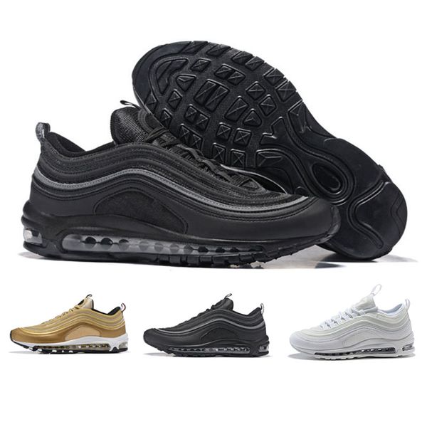 

2018 casual shoes gold silver bullet triple white black men's women's casual shoes size 36-46