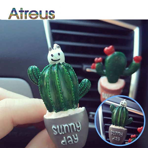 

car air conditioning vent perfume clip resin cactus for c4 c5 solaris i30 vw polo t5 fiesta fusion mustang