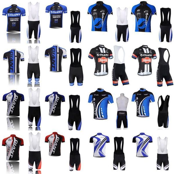 

2020 cycling jersey 2020 giant summer style quick drying short sleeve bicycle clothes breathable men 's pro bike bib shorts set 3296, Black;red