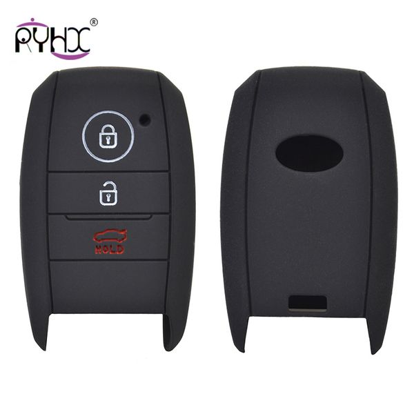 

2018 new 3 button silicone car remote key fob shell cover case for kia rio ceed soul sportage sorento carens picanto skin holder