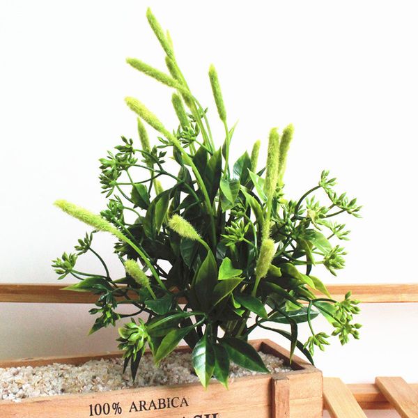 

fake plant artificial flower green grass artificial plant plastic grass1pcs green grass for wedding home garden decorate