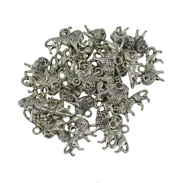 

tibetan silver 3d lion charms pendants jewelry findings pack of 50
