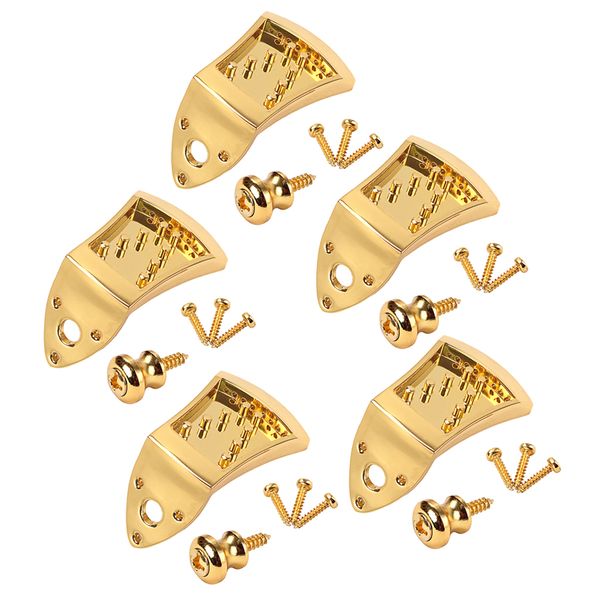 

finest 5x zinc alloy mandolin triangle tailpieces with strap buttons set luthier tool