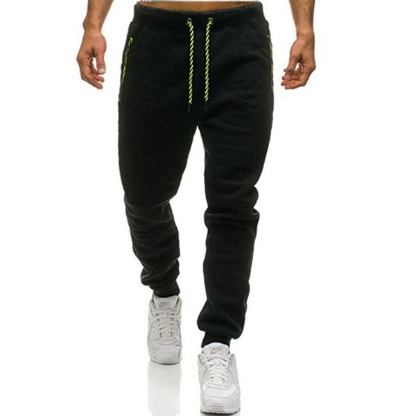 

2018 men joggers fall new han edition embroidery mens sweatpants leisure cultivate casual pants men's trousers, Black