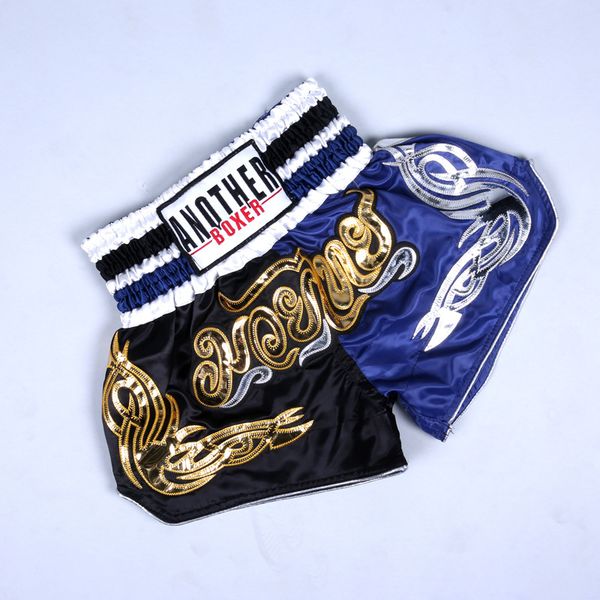 

polyester boxing shorts sporting fitness printed elastic waist men women, Blue
