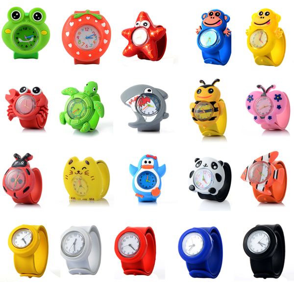 I bambini guardano gli orologi da polso al quarzo degli animali dei cartoni animati 3D Orologi sportivi per bambini per l'orologio da schiaffo dell'orologio della neonata