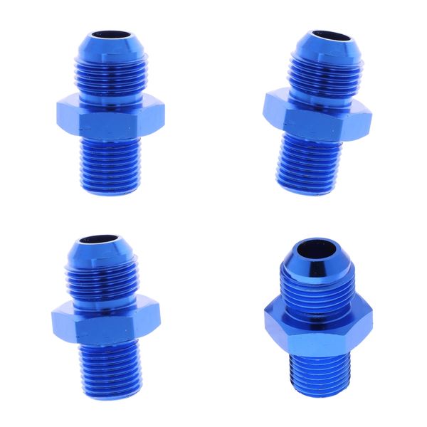 

4 pieces universal oil cooler fuel line hose adapter connector an8-m16x1.5