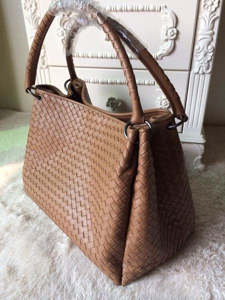 

2016 newfashion quality famous brand genuine leather handbag cross woven handbag women tote bag