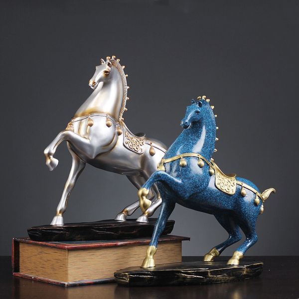 

resin vintage running horse home decoration accessories stury room deocration figurines exquisite antique ornament business gift