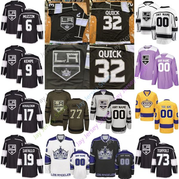 

Custom Los Angeles Kings Jersey Alex Iafallo Ilya Kovalchuk TYLER TOFFOLI Jake Muzzin Kempe Martinez Luff Forbort Rob Blake Women Youth