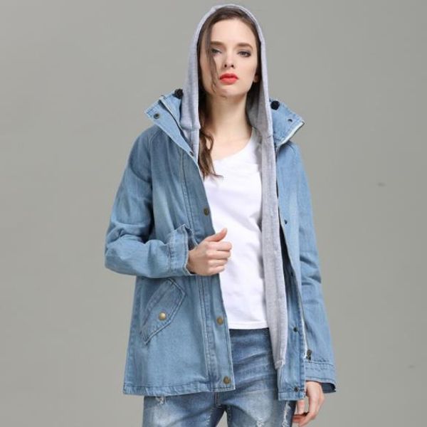 

womens autumn designer 2pcs jeans jackets long sleeve plus size female clothing fashion style casual apparel, Black;brown