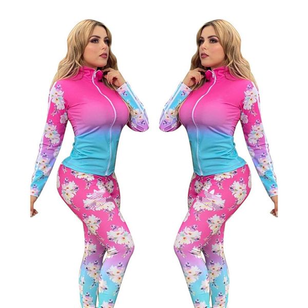 

womens 2 piece set long sleeve cardigan outfits womens coats outerwear jogger sport suit sweatshirt tights sports suit klw4037, Gray