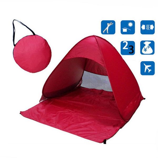 

beach tent durable portable camping tent 2-3 people multifunctional fully automatic waterproof windproof rope sunscreen