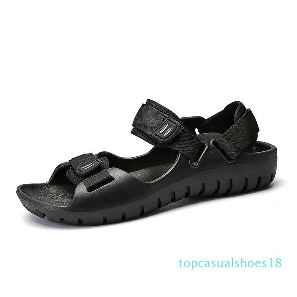 

mens sandals summer outdoor men canvas shoes beach sandals for men casual beach water slippers light sneakers man shoes t18, Black