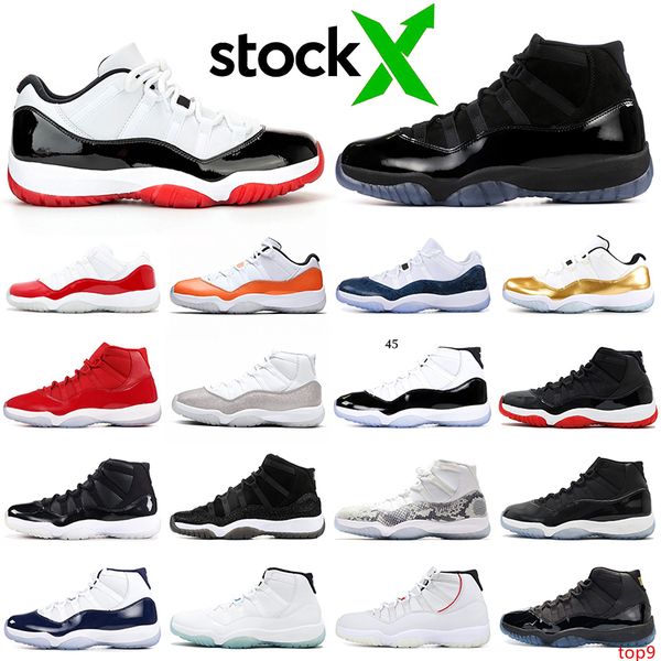 

stock x men basketball shoes jumpman 11 11s white bred concord metallic silver cap and gown women mens trainer fashion sports sneakers