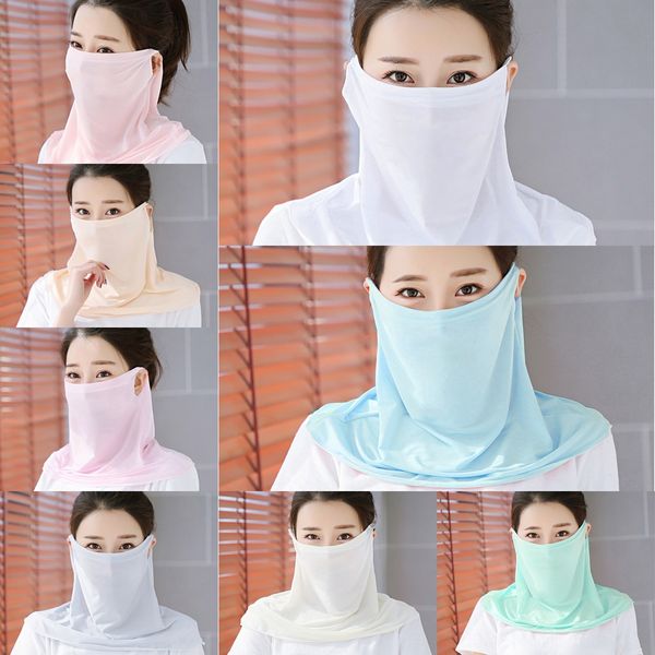 

lwmuy shipping sunscreen headgear scarf summer face riding mask i cant breathe outdoor scarf towel, Black