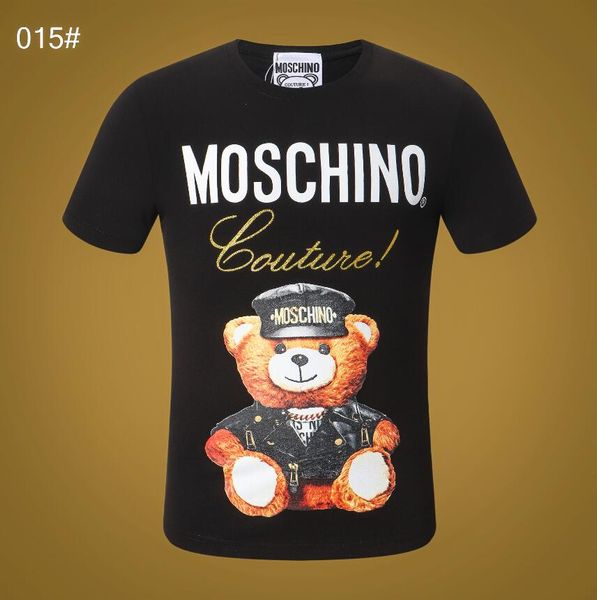 

pp мужской дизайнер новый летний основной сплошной цвет футболка мужская мода желтый медведь письмо футболка мужская высокого качества 100%, White;black