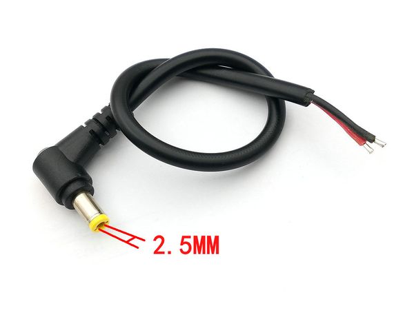

50pcs 2.5mm x 5.5mm dc power male plug 18awg cable 28cm